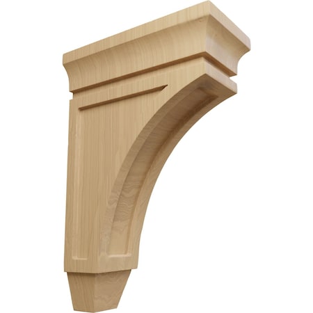 Ekena Millwork 3 3/8"W x 6 3/4"D x 10"H Small Lucan Wood Corbel, Cherry CORW03X07X10LUCH